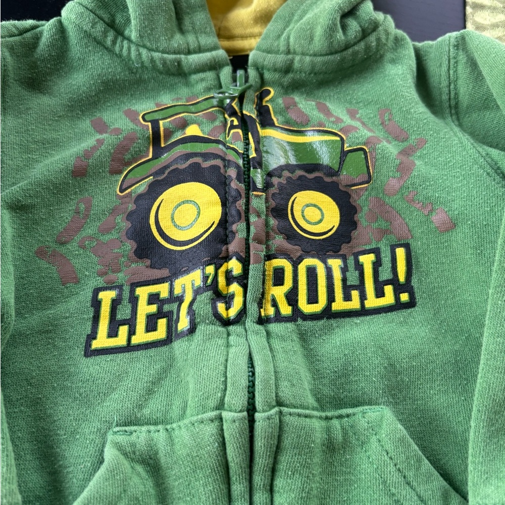 John Deere Green and Yellow Tractor Hoodie